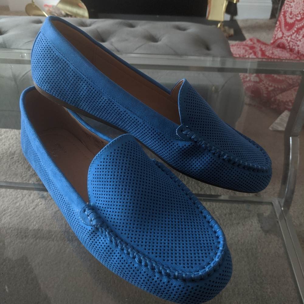 Journee Collection Blue Faux Suede Loafer